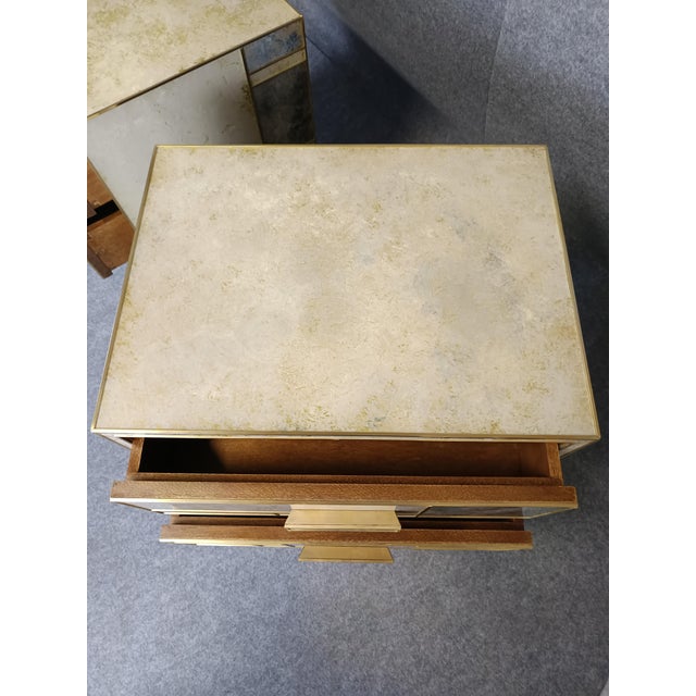 Bedside Tables in Walnut and Stone-Effect Murano Glass from Justfurnituress SRL, Set of 2 For Sale - Image 17 of 18