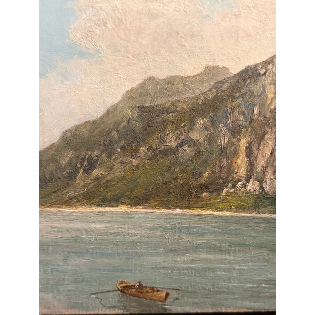 Luigi Arrigoni, Lake Como Landscape, 20th Century, Oil on Panel, Framed For Sale - Image 7 of 9