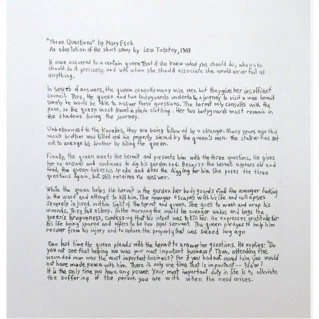 Mary Esch, Three Questions #VI, 2003 For Sale In San Francisco - Image 6 of 7