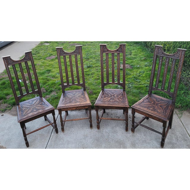 Antique Dutch Dining Chairs Set of 4 Chairish