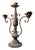 Floral Metal 3-Arm Candelabra, Calabria, Italy, 1910s For Sale