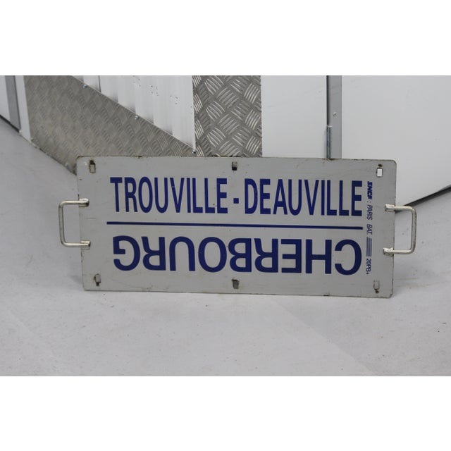Vintage Metal Enamel Sign from Deauville Paris, 1970s For Sale - Image 12 of 18