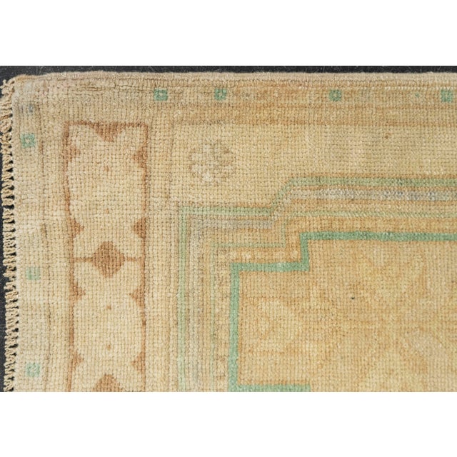 Early 21st Century Turkish Mini Rug Oriental Hand Knotted Vintage Rug 1'6" x 3'6" #21207 For Sale - Image 5 of 8