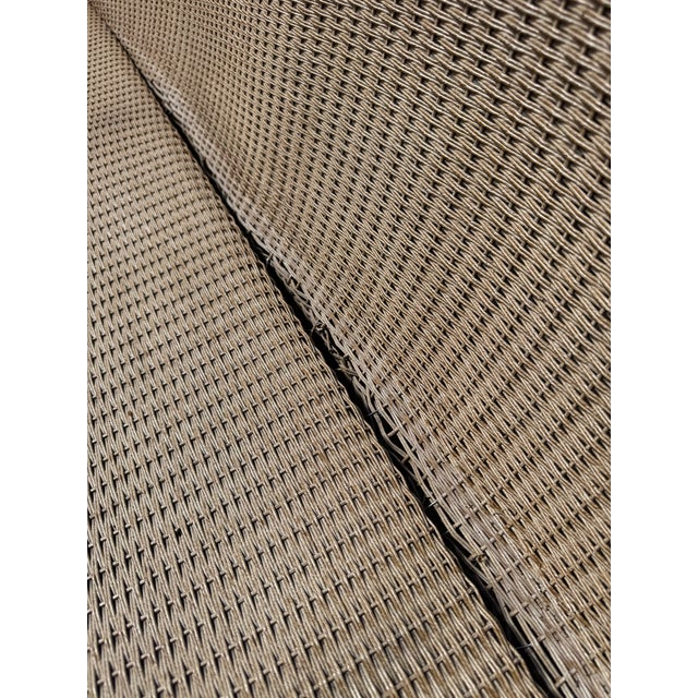 Late 20th Century Vintage Lloyd Flanders All Weather Wicker Couch Frame Restoration (Blue Tag) For Sale - Image 5 of 8