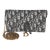 Blue Oblique Canvas Saddle Chain Pouch For Sale