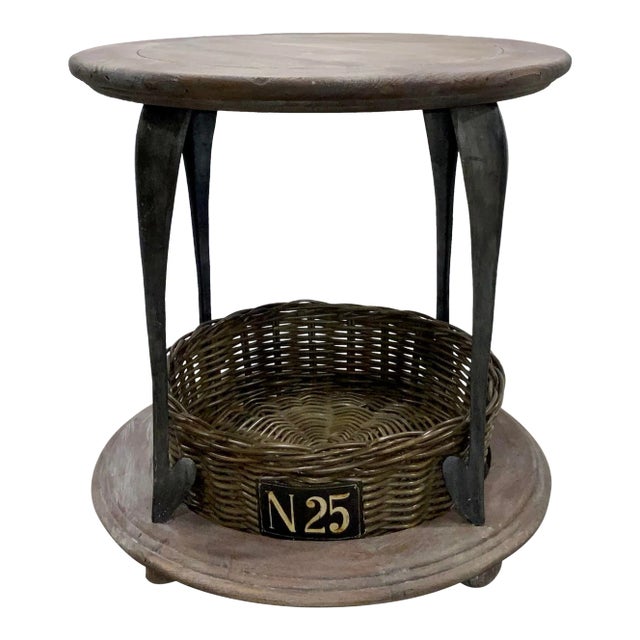 Modern Basket Accent Table For Sale