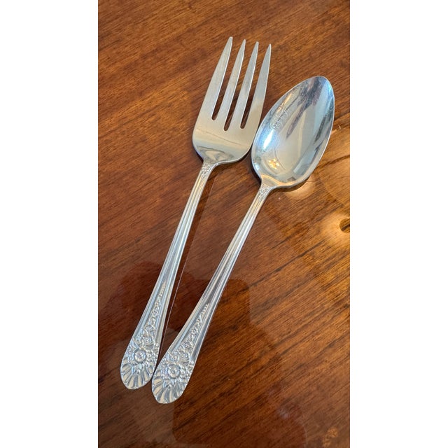 Jubilee (Silverplate, 1953) by INTERNATIONAL SILVER I Description: Silverplate, 1953, Wm Rogers Mfg Co Meat Fork and...