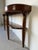Large- French Art Deco Empire Style Mahogany & Green Marble Top Two-Tier Demilune Console Table For Sale - Image 10 of 17