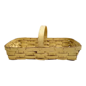 Vintage Yellow Gathering Basket