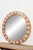 Wood Large Teak Mother of Pearl Inlay Round Mirror For Sale - Image 7 of 8