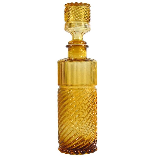 Italian Colored Glass Caraffe from Empoli, 1970s. For Sale - Image 11 of 11