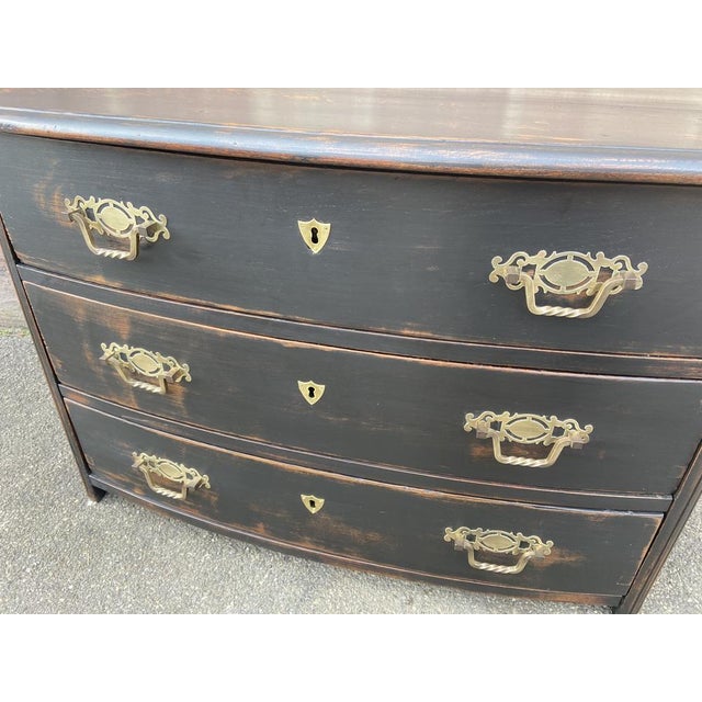 Black Antique Chest of Drawers in Oak For Sale - Image 8 of 18