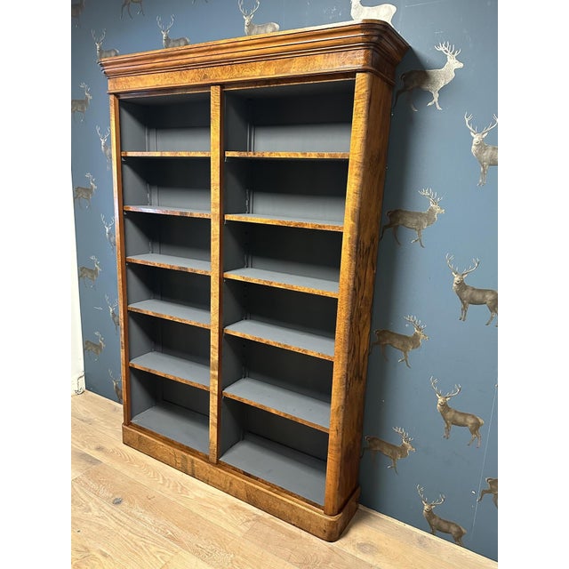 Tan Antique Walnut Open Bookcase For Sale - Image 8 of 15