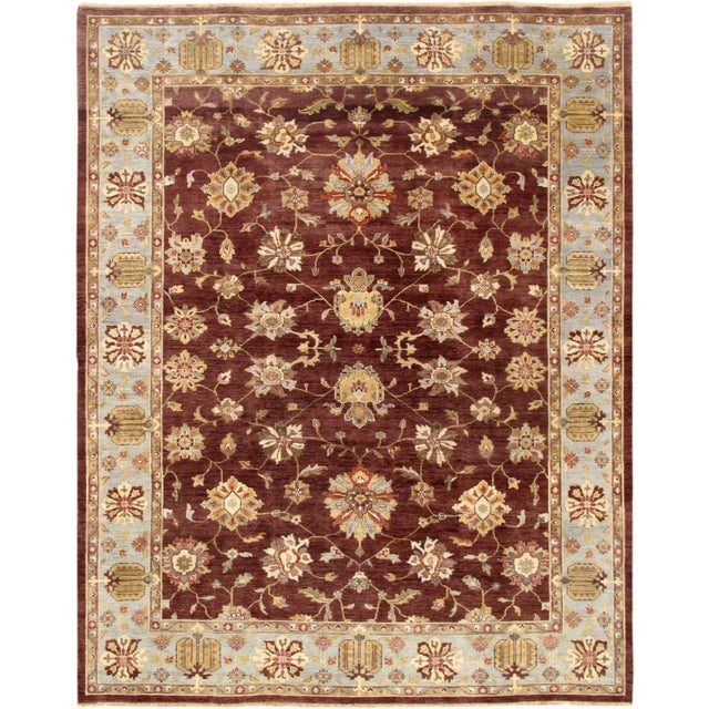 Textile Pasargad Home Sultanabad Lamb's Wool Area Rug, 9' 0" X 11' 9", Brown For Sale - Image 7 of 7