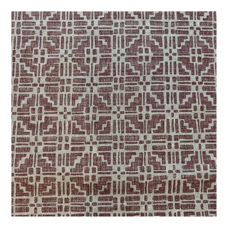 English Plum Raspberry Geometric Fermoie Fabric- 5 Yards For Sale