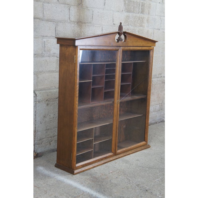 Antique Walnut III Open Pediment Wall Curio Chairish