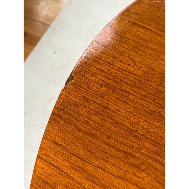 Mid Century Walnut Danish Style Round Coffee Table For Sale - Image 9 of 13