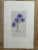 Vintage Indian Mugal Violet Art Flower Painting For Sale - Image 4 of 9