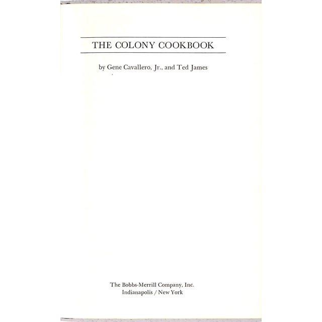 "The Colony Cookbook" 1972 Calvallero, Gene and James, Ted For Sale - Image 10 of 12