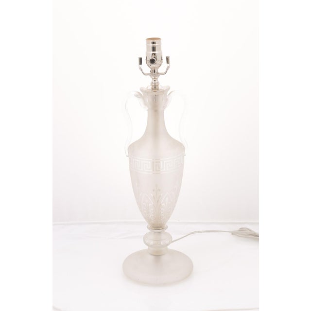 Glass Early 20th Century Victorian 'Grecian Urn' Gasolier Lamp, Attr. To F. & C. Osler For Sale - Image 7 of 8