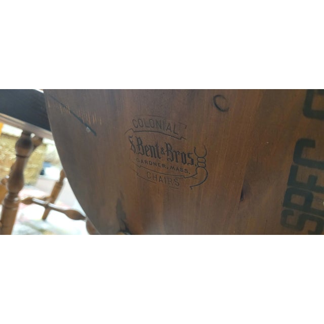 5 S Bent Brothers Colonial Pine Windsor Chairs For Sale - Image 10 of 10
