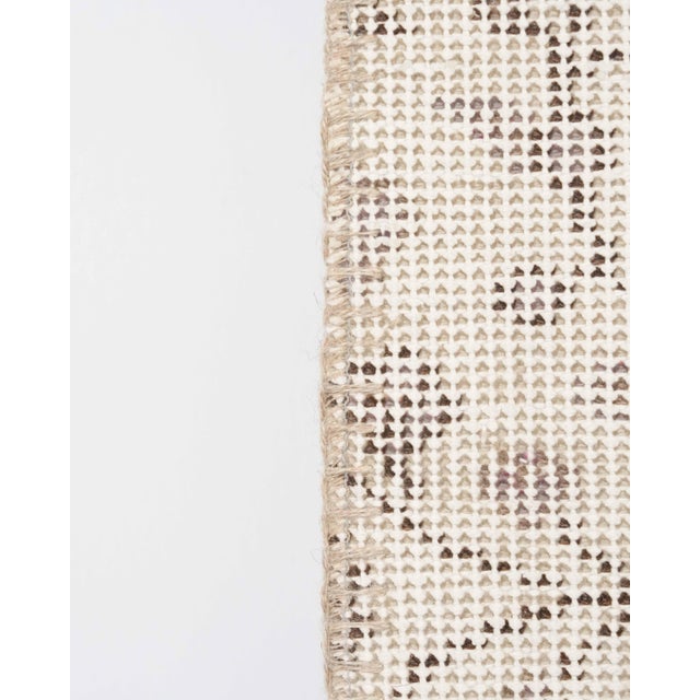 Vintage Beige Patchwork Turkish Rug - Handwoven Boho Carpet For Sale - Image 11 of 11