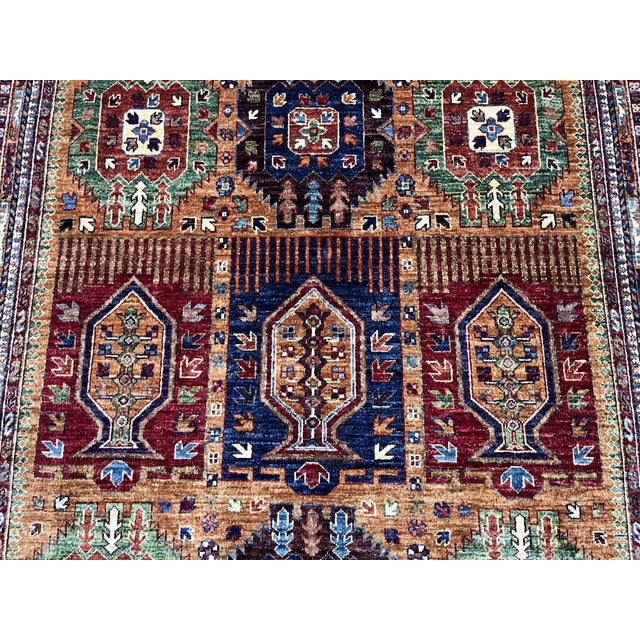 Textile Rust Sultani Garden Panel Wool Rug, 5'10" X 8'1" For Sale - Image 7 of 13