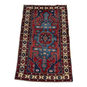 Antique Lori Pambak Kazak Hand-Knotted Wool Rug - 5'8" X 3'10"