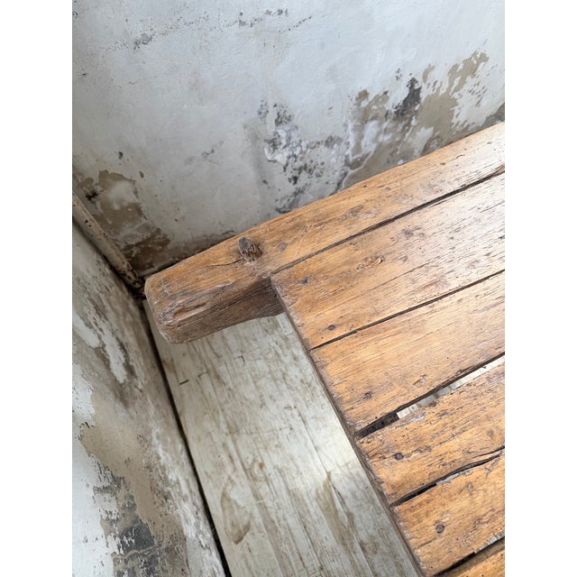 Brutalist Folk Art Table in Pine and Oak, 1950s For Sale - Image 10 of 18
