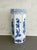 1970s Vintage Chinese Blue & White Porcelain Octagon Vase - 11.25” Tall For Sale - Image 5 of 9