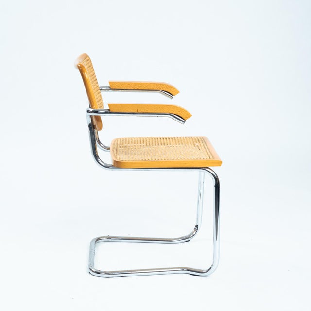 Bauhaus Beech and Wicker Chairs, 1970s, Set of 4 For Sale - Image 6 of 18