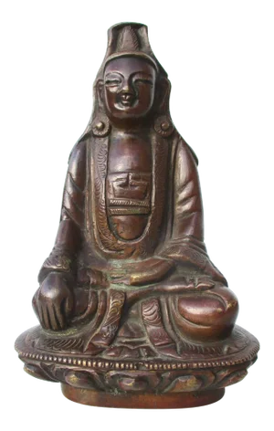 Sino-Tibetan Kuan-Yin Seated Bronze Late 19th Century
