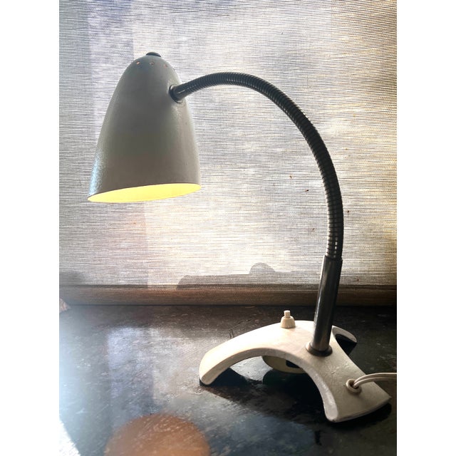 Mid-Century White Shrink Varnish Table Lamp, 1950s For Sale - Image 18 of 18