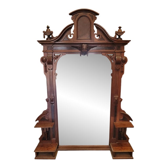 19th Century Architectural Salvage Mantel Mirror For Sale