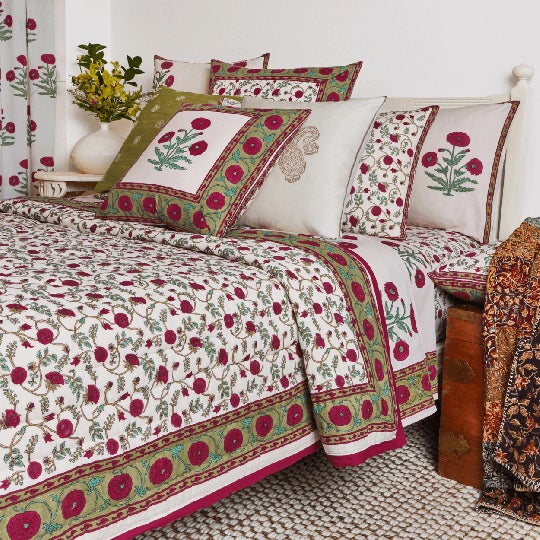 Gina Twin Magenta Flat Sheet For Sale - Image 4 of 7