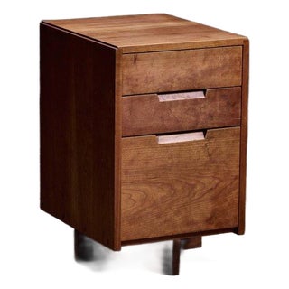 Late 20th Century Three-Drawer Pedestal Table by George Nakashima For Sale