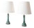 Turquoise and Brown Table Lamps, Set of 2 For Sale