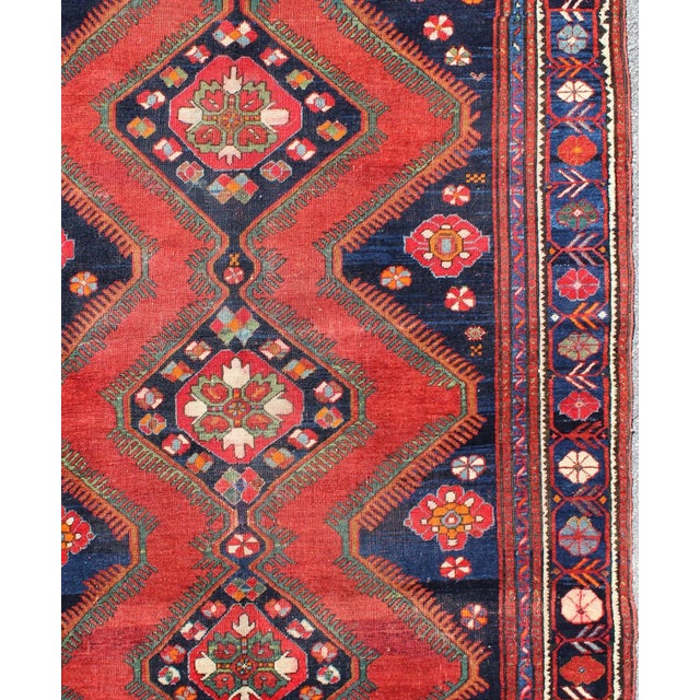 Geometric design antique Caucasian Karabagh tribal rug, Keivan Woven Arts / rug /. Caucasian rug This antique Kurdish...