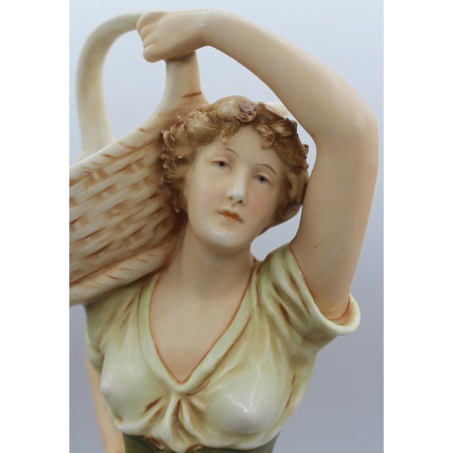 Ceramic 1912-1918 Pair of Royal Dux Bohemia Porcelain Figures For Sale - Image 7 of 12
