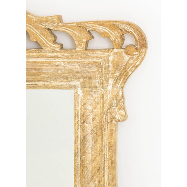 Late 20th Century Louis XV Style Carved Wood Framed Mirror For Sale - Image 5 of 8