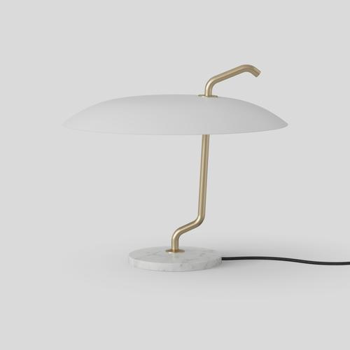 Model 537 Lamp with Brass Structure and Black Reflector by Gino Sarfatti for Astep For Sale - Image 6 of 9