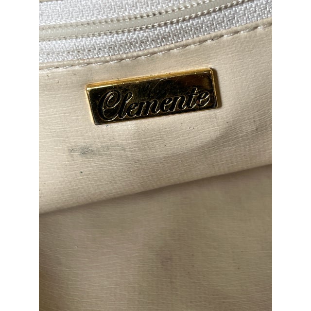 Yellow 1980s Vintage 1980s Faux Snakeskin Crossbody / Clutch For Sale - Image 8 of 9