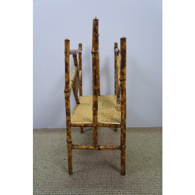 Antique Victorian Bamboo Divided Magazine Storage Rack 23" For Sale - Image 13 of 18