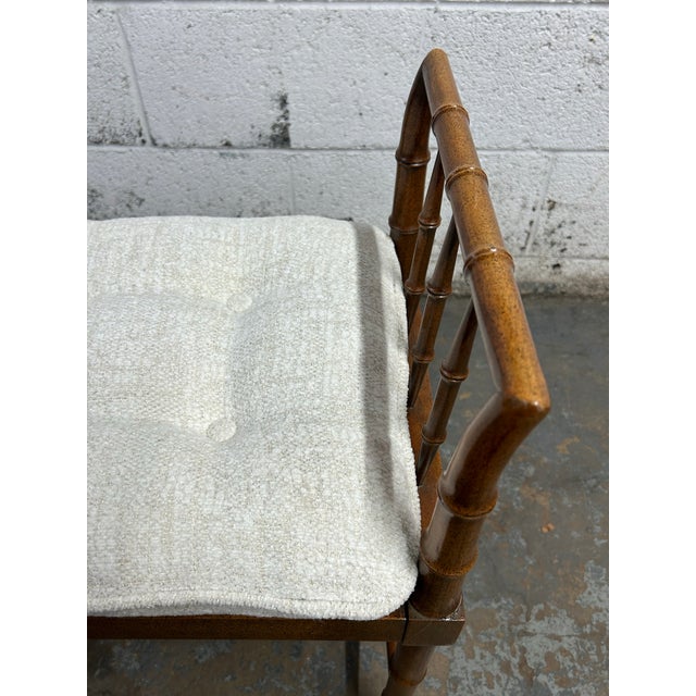 Baker Furniture Company Mid 20th Century Faux Bamboo Baker Furniture Bench For Sale - Image 4 of 7