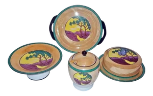 Vintage Noritake Deco 4 Piece Set