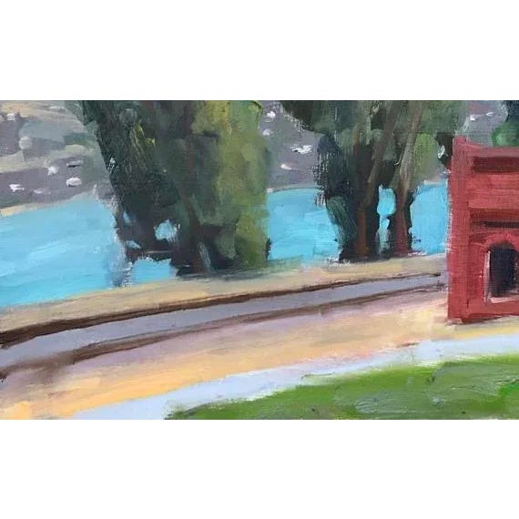 2010s Old Brick Building - Plein Air Oil Painting For Sale - Image 5 of 9