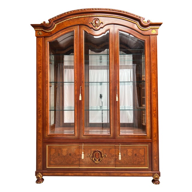 Authentic Marzorati Italian display cabinet, distinguished by its grand architectural scale, refined craftsmanship, and...