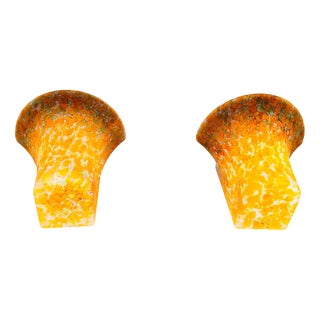 Mosaic Glass Wall Lamps attributed to Peill & Putzler, Germany, 1960s, Set of 2 For Sale