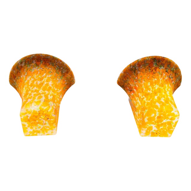 Mosaic Glass Wall Lamps attributed to Peill & Putzler, Germany, 1960s, Set of 2 For Sale