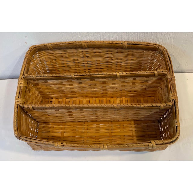 Vintage Wicker Letter Basket For Sale - Image 4 of 8